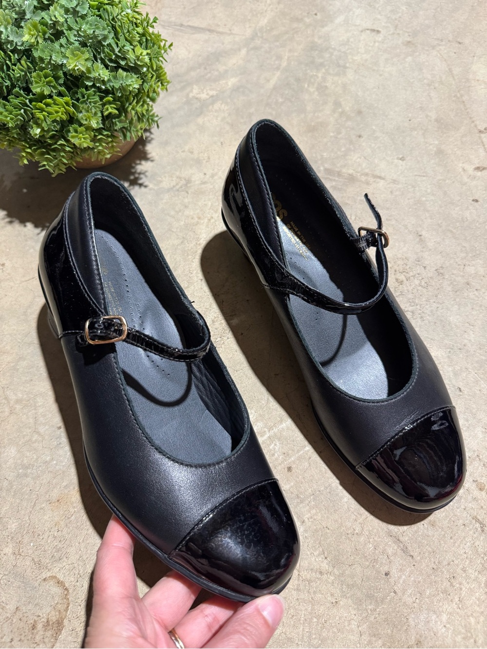 SAS Cap Toe‎ Pumps Heels Women Size 6.5 Black Mary Jane comfort Classic Retro